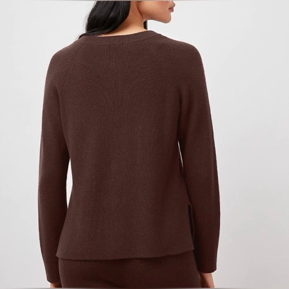 NWT Rails Piper Sweater Top M Russet Brown Cotton Cashmere Blend - Picture 3 of 8
